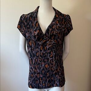 Classiques Entire Stylish Leopard Print Women's Silk Top